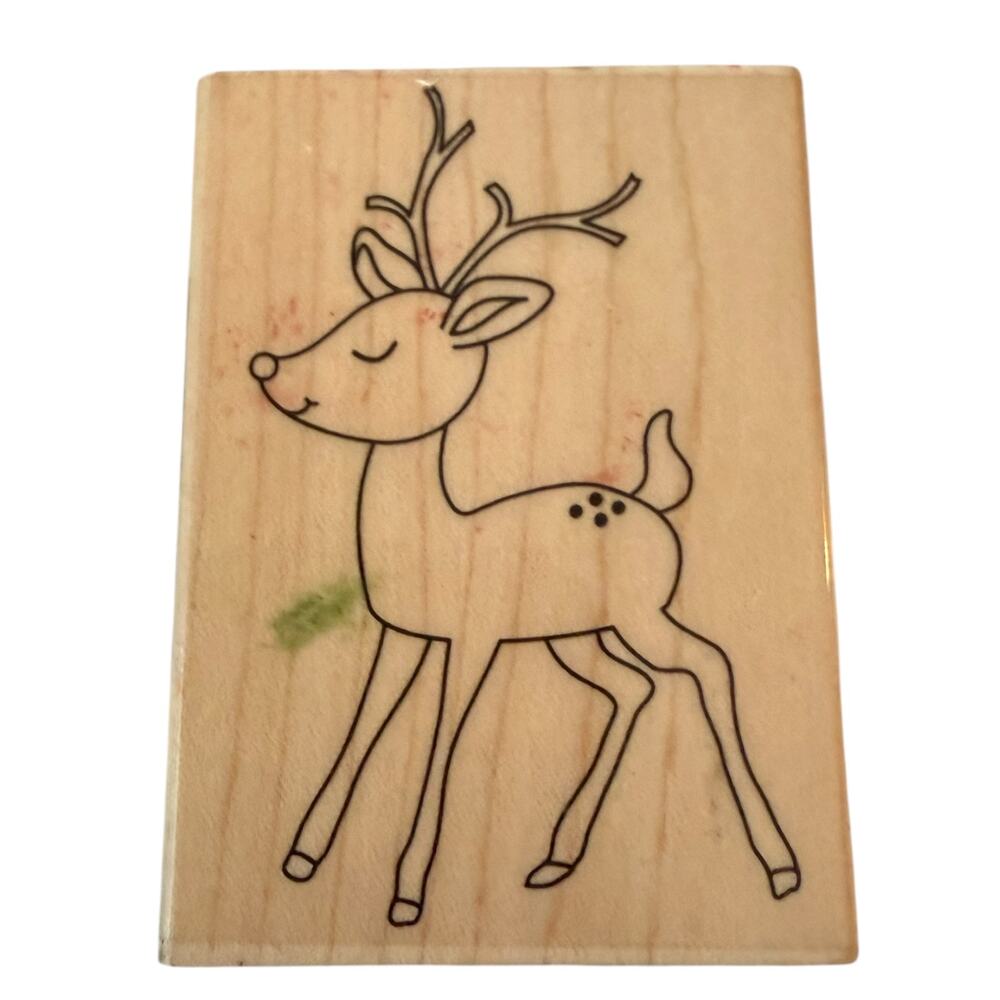 Hero Arts F5444 Baby Reindeer Christmas Crafting Card Making Rubber Stamp